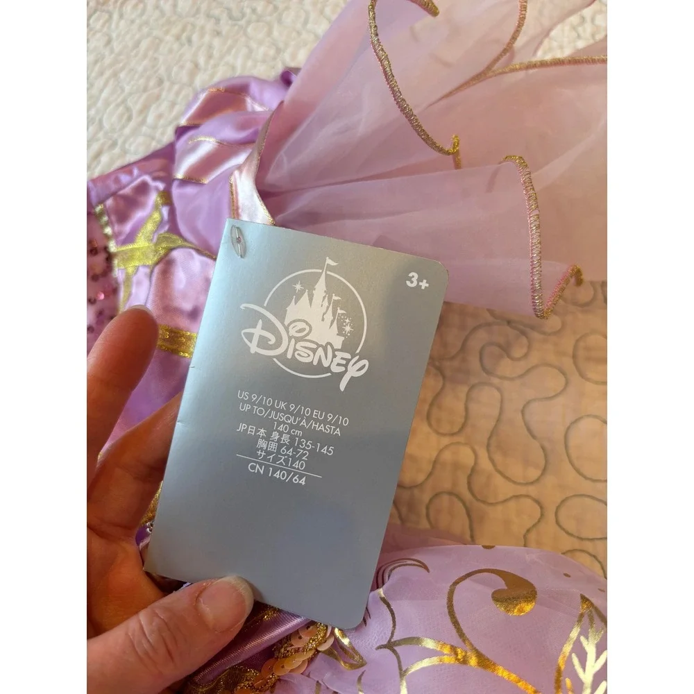 Disney Store Rapunzel Tangled Princess Costume Dress Purple Gold Girls 9/10 - Picture 7 of 7